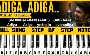 Adiga Adiga piano notes