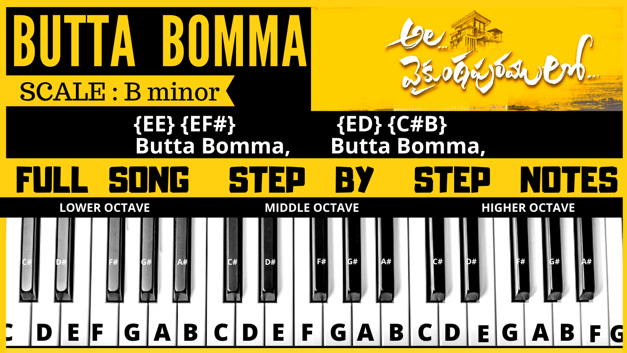 You are currently viewing Butta Bomma keyboard notes