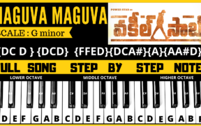 Maguva Maguva song | keyboard notes | piano Notes | full song | Pawan Kalyan | Vakeel Saab movie