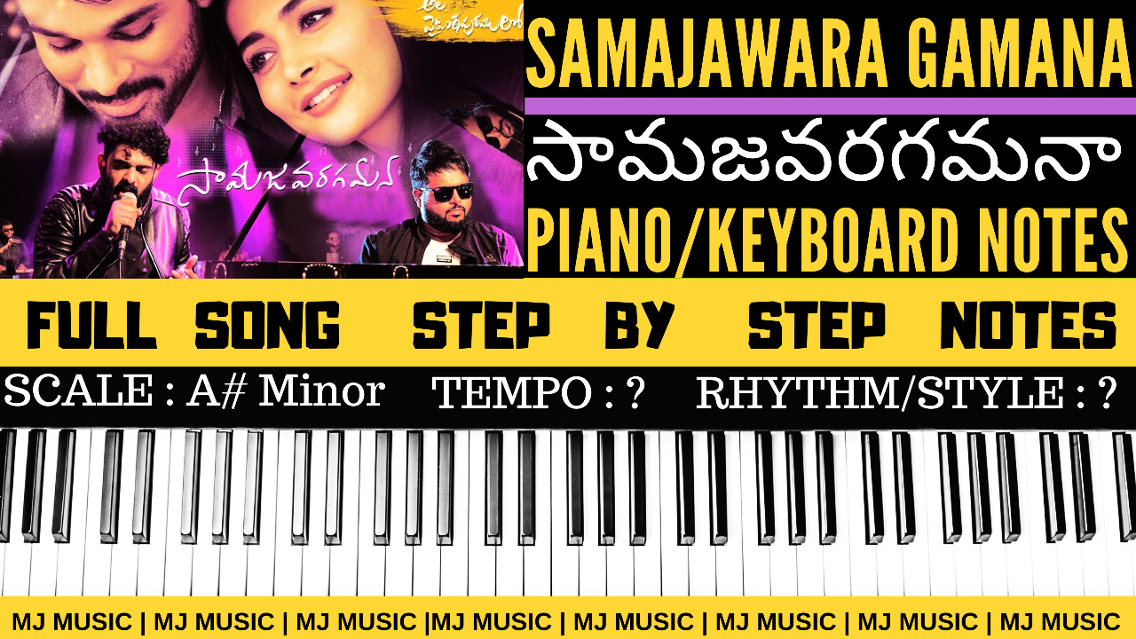 You are currently viewing Samajavaragamana Song keyboard piano notes