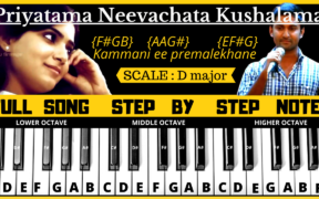 Priyathama neevachata kusalama, Keyboard notes