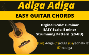 Adiga Adiga Song Guitar chords, Keyboard chords