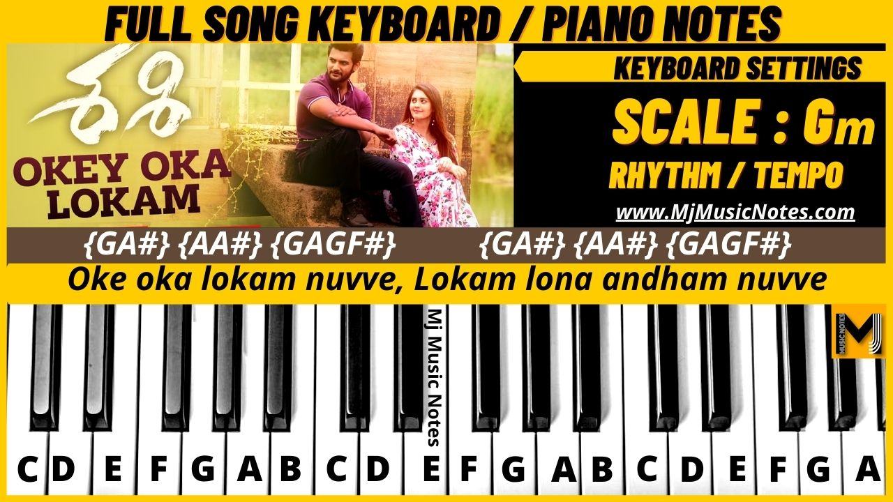 You are currently viewing Oke Oka Lokam Nuvve piano Keyboard Notes