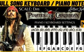pirates of the Caribbean piano keyboard notes