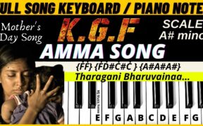 KGF Mother song Piano Notes | Tharagani Bharuvaina song