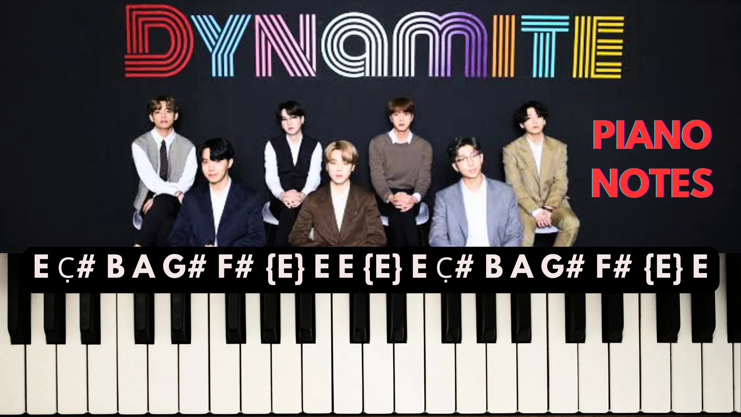 Dynamite BTS piano notes