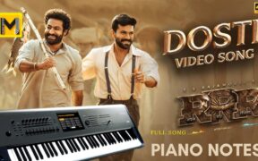 Dosti RRR piano notes | RRR movie | Dosti keyboard notes