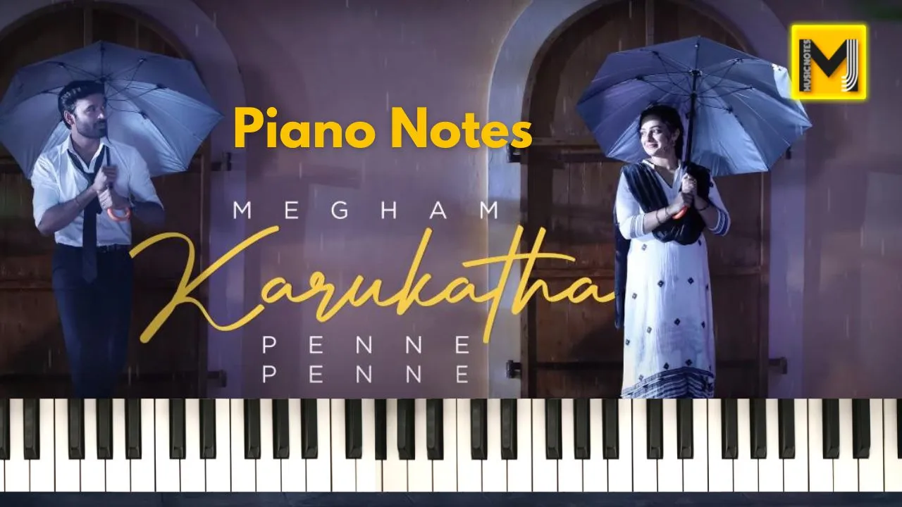 megham karukatha Piano Notes | Keyboard notes | Megham Karigena