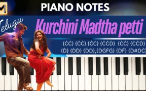 Kurchi Madatha Petti Piano notes | Full Song notes | Keyboard Notes | Guntur Karam movie
