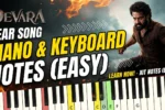 Fear Song Devara piano notes keyboard letter notes